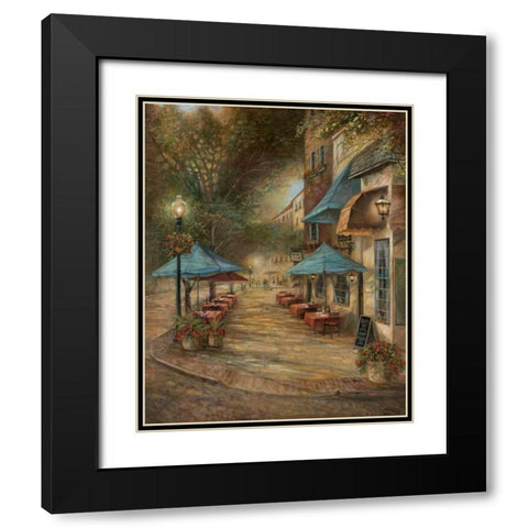 Dappled Sidewalks Black Modern Wood Framed Art Print with Double Matting by Manning, Ruane