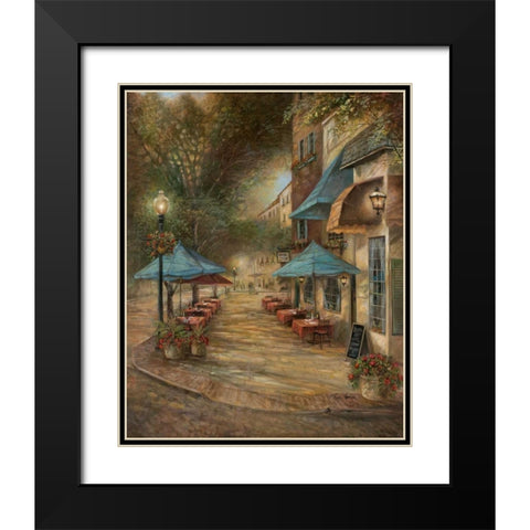 Dappled Sidewalks Black Modern Wood Framed Art Print with Double Matting by Manning, Ruane