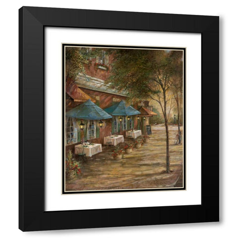 Dinner For Two Black Modern Wood Framed Art Print with Double Matting by Manning, Ruane