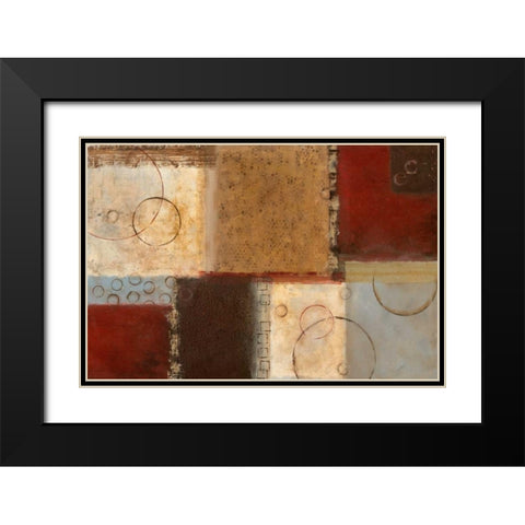 Seasons Go Round II Black Modern Wood Framed Art Print with Double Matting by Tava Studios