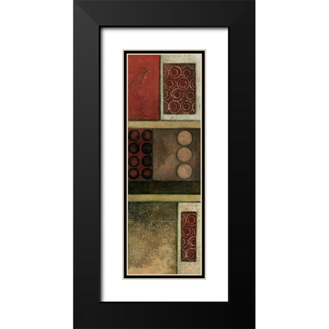 Spiced Geometric I Black Modern Wood Framed Art Print with Double Matting by Olson, Norm