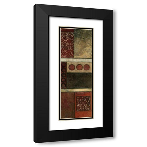 Spiced Geometric II Black Modern Wood Framed Art Print with Double Matting by Olson, Norm