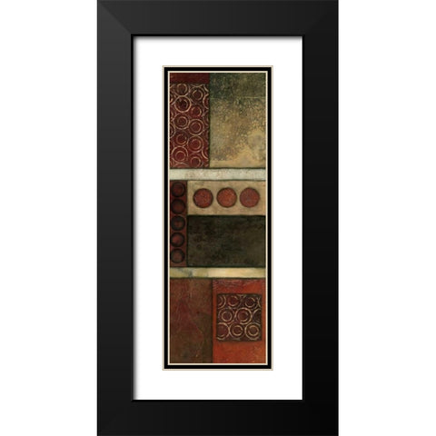 Spiced Geometric II Black Modern Wood Framed Art Print with Double Matting by Olson, Norm