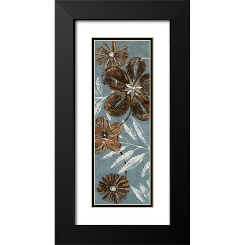 Denim Garden II Black Modern Wood Framed Art Print with Double Matting by Donovan, Maria