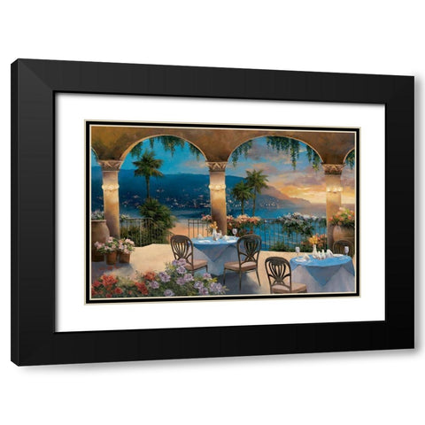 Amalfi Holiday I Black Modern Wood Framed Art Print with Double Matting by Chiu, T.C.