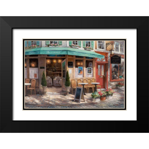 Cafe Beuchons Black Modern Wood Framed Art Print with Double Matting by Chiu, T.C.