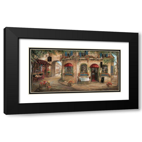 Ginos Pizzeria Black Modern Wood Framed Art Print with Double Matting by Manning, Ruane
