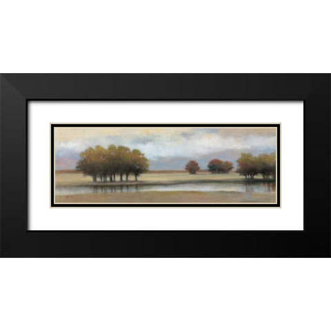 Lazy River I Black Modern Wood Framed Art Print with Double Matting by Chiu, T.C.