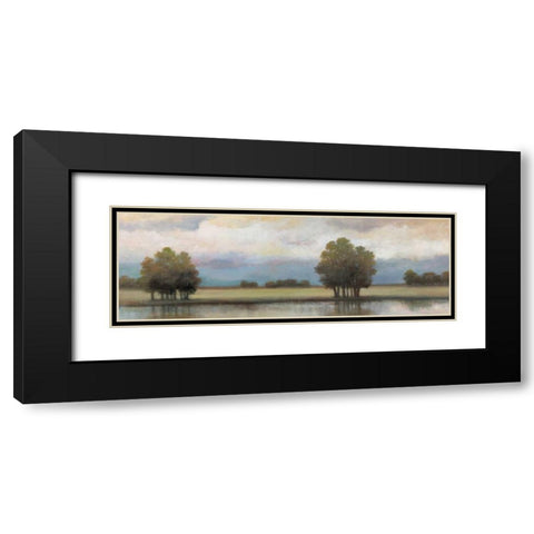 Lazy River II Black Modern Wood Framed Art Print with Double Matting by Chiu, T.C.