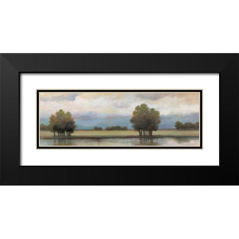Lazy River II Black Modern Wood Framed Art Print with Double Matting by Chiu, T.C.
