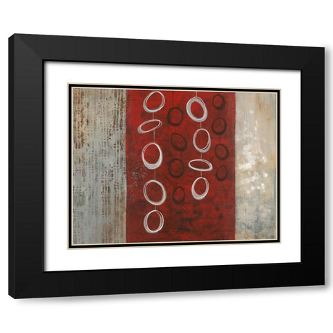 Dangling Geometric I Black Modern Wood Framed Art Print with Double Matting by Nan