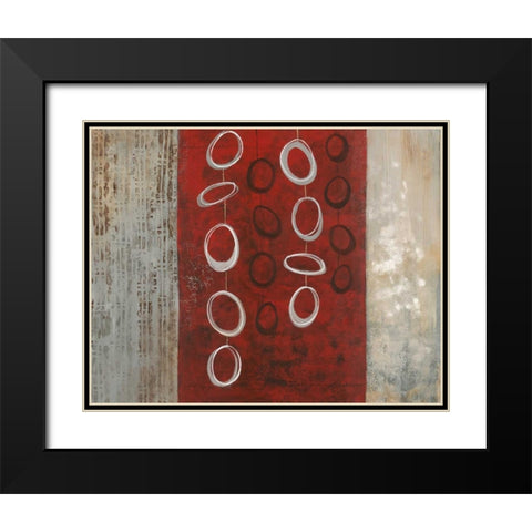 Dangling Geometric I Black Modern Wood Framed Art Print with Double Matting by Nan