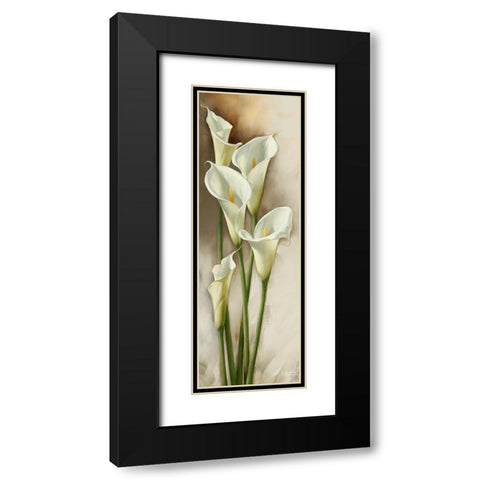 Callas Gracieux I Black Modern Wood Framed Art Print with Double Matting by Levashov, Igor