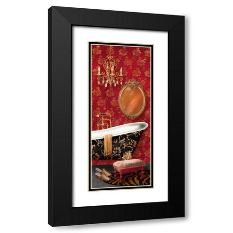 Bain de Luxe II Black Modern Wood Framed Art Print with Double Matting by Knutsen, Conrad