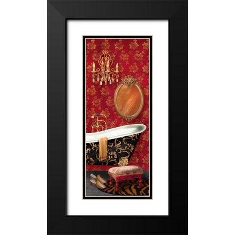 Bain de Luxe II Black Modern Wood Framed Art Print with Double Matting by Knutsen, Conrad