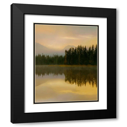 Twilight Reflection II Black Modern Wood Framed Art Print with Double Matting by Delimont, Danita
