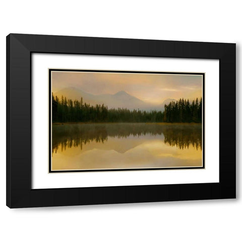 Twilight Reflection Black Modern Wood Framed Art Print with Double Matting by Delimont, Danita