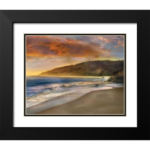 Malibu Sun Black Modern Wood Framed Art Print with Double Matting by Calascibetta, Mike