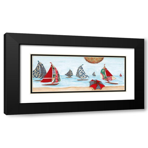 South of France II Black Modern Wood Framed Art Print with Double Matting by Tava Studios