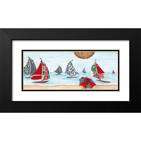 South of France II Black Modern Wood Framed Art Print with Double Matting by Tava Studios