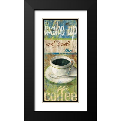 Wake Up I Black Modern Wood Framed Art Print with Double Matting by Robinson, Carol