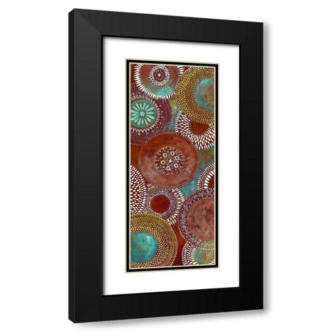 Batik I Black Modern Wood Framed Art Print with Double Matting by Tava Studios