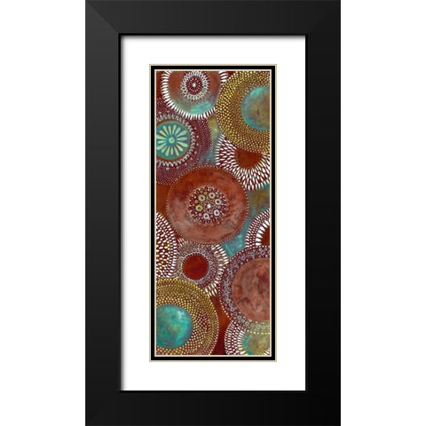 Batik I Black Modern Wood Framed Art Print with Double Matting by Tava Studios