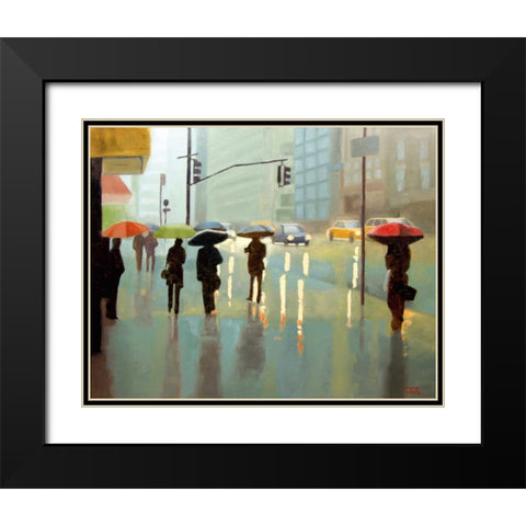 New York Reality Black Modern Wood Framed Art Print with Double Matting by Hamilton, Tate