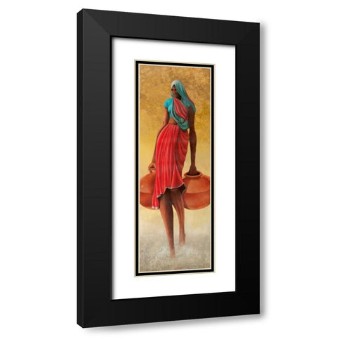 Village Well I Black Modern Wood Framed Art Print with Double Matting by Yelder, Herschel