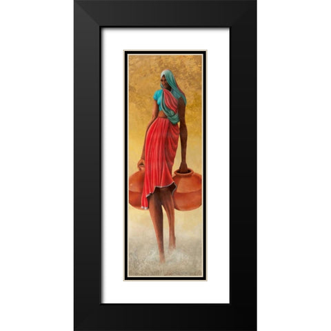 Village Well I Black Modern Wood Framed Art Print with Double Matting by Yelder, Herschel