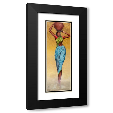 Village Well II Black Modern Wood Framed Art Print with Double Matting by Yelder, Herschel