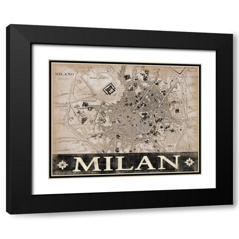 Milan Black Modern Wood Framed Art Print with Double Matting by Donovan, Kelly