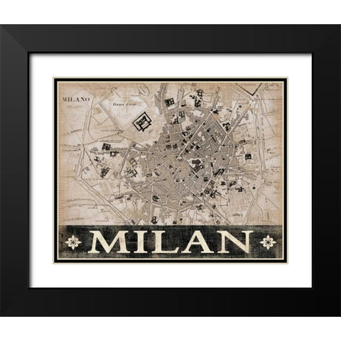 Milan Black Modern Wood Framed Art Print with Double Matting by Donovan, Kelly