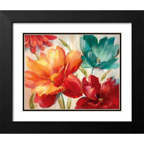 Avalon Garden Black Modern Wood Framed Art Print with Double Matting by Nan