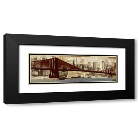 To Brooklyn Black Modern Wood Framed Art Print with Double Matting by Mosher, Kyle