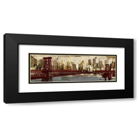 To New York Black Modern Wood Framed Art Print with Double Matting by Mosher, Kyle