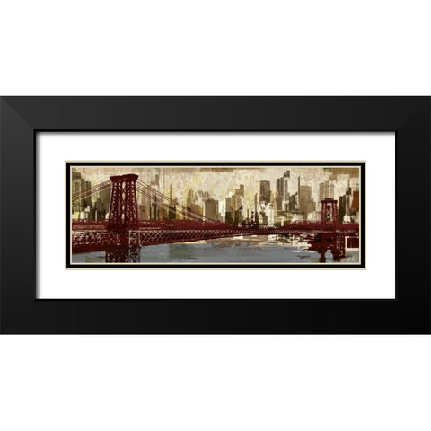 To New York Black Modern Wood Framed Art Print with Double Matting by Mosher, Kyle