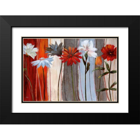 Spring Debut Black Modern Wood Framed Art Print with Double Matting by Nan