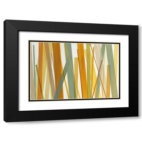 Summer Hayfield Black Modern Wood Framed Art Print with Double Matting by Jill, Susan