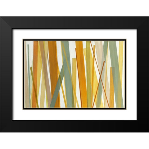 Summer Hayfield Black Modern Wood Framed Art Print with Double Matting by Jill, Susan