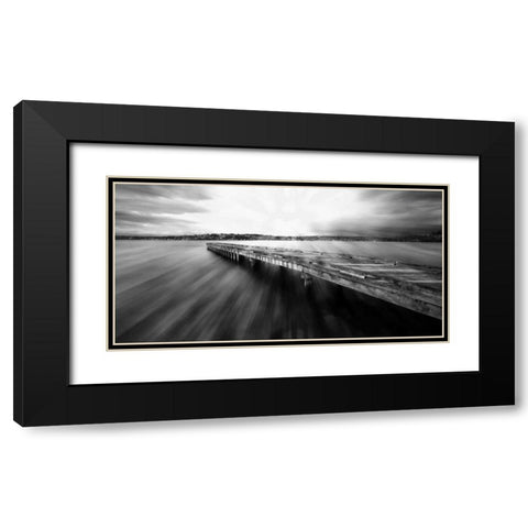Measured By The Time Black Modern Wood Framed Art Print with Double Matting by Reed, Aaron