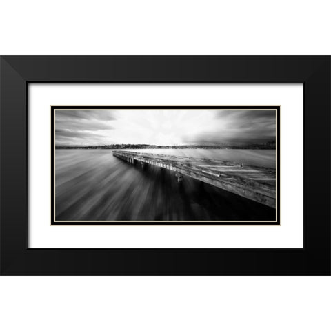 Measured By The Time Black Modern Wood Framed Art Print with Double Matting by Reed, Aaron