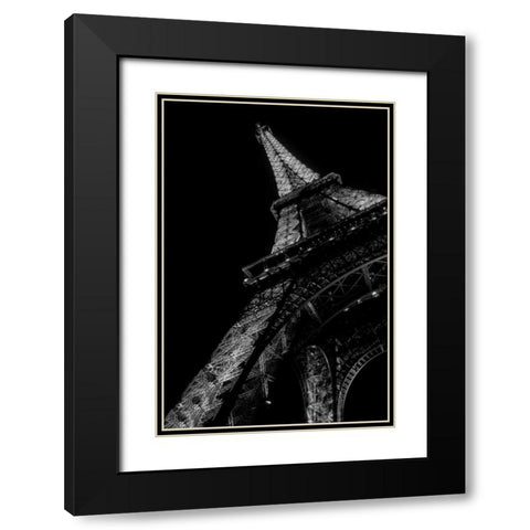 Eiffel Tower Black Modern Wood Framed Art Print with Double Matting by Garbeck, George
