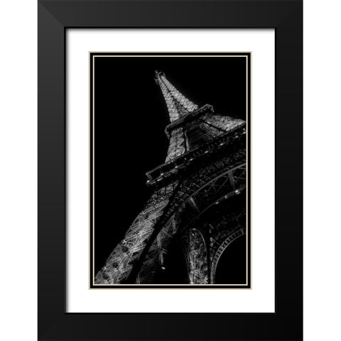 Eiffel Tower Black Modern Wood Framed Art Print with Double Matting by Garbeck, George
