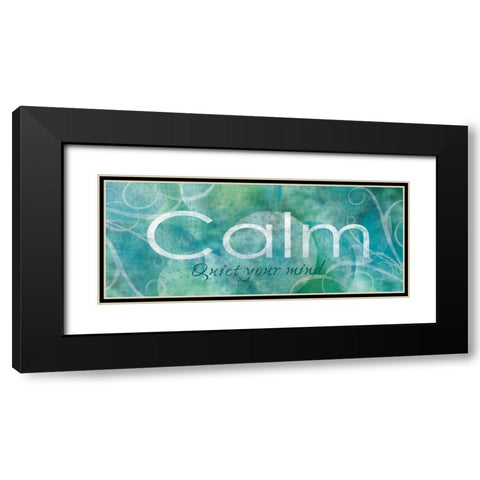 Calm Black Modern Wood Framed Art Print with Double Matting by Craven, Katrina