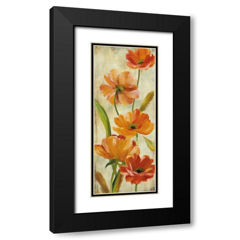 Flower Dance II Black Modern Wood Framed Art Print with Double Matting by Robinson, Carol
