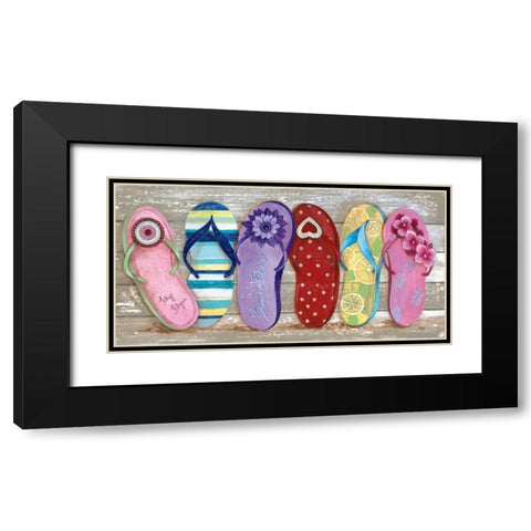 Beach Bum I Black Modern Wood Framed Art Print with Double Matting by Tava Studios