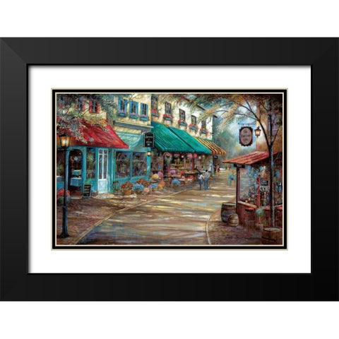 Romantic Interlude Black Modern Wood Framed Art Print with Double Matting by Manning, Ruane