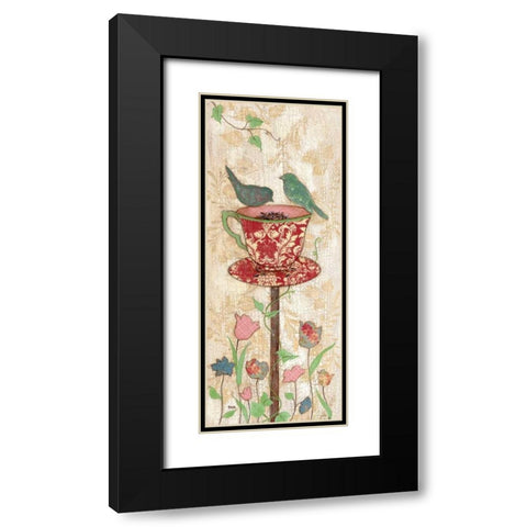 Garden Party I Black Modern Wood Framed Art Print with Double Matting by Tava Studios