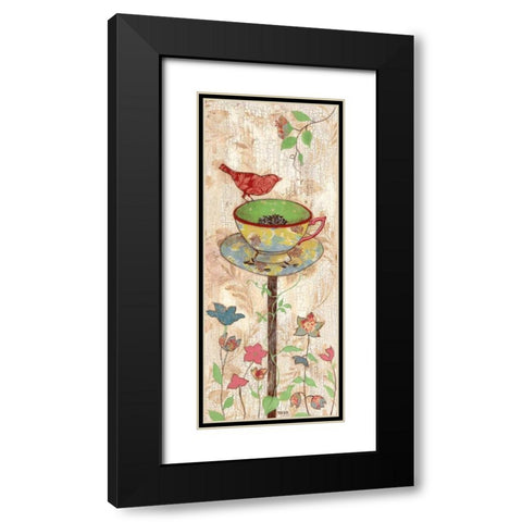 Garden Party II Black Modern Wood Framed Art Print with Double Matting by Tava Studios